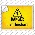 Danger Live Busbars Novelty Rectangle Sticker Decal