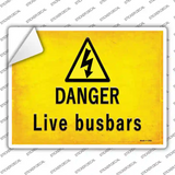 Danger Live Busbars Novelty Rectangle Sticker Decal