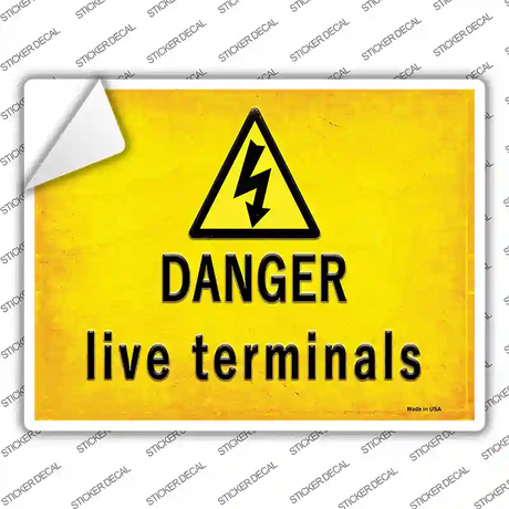 Danger Live Terminals Novelty Rectangle Sticker Decal