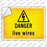 Danger Live Wires Novelty Rectangle Sticker Decal