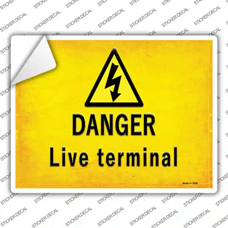 Danger Live Terminal Novelty Rectangle Sticker Decal