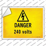 Danger 240 Volts Novelty Rectangle Sticker Decal
