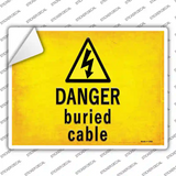 Danger Buried Cable Novelty Rectangle Sticker Decal