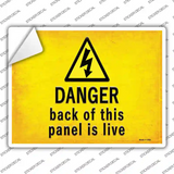 Danger Back of This Panel is Live Novelty Rectangle Sticker Decal