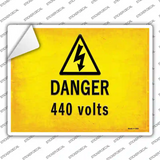 Danger 440 Volts Novelty Rectangle Sticker Decal
