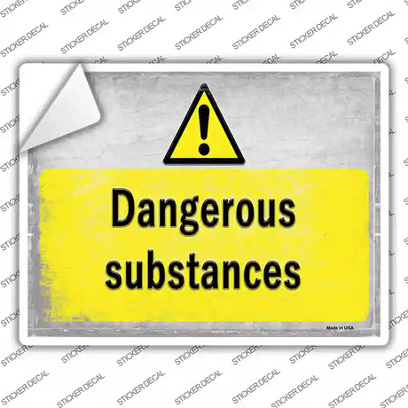 Dangerous Substances Novelty Rectangle Sticker Decal