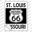 St Louis Missouri Historic Route 66 Novelty Rectangle Sticker Decal Small