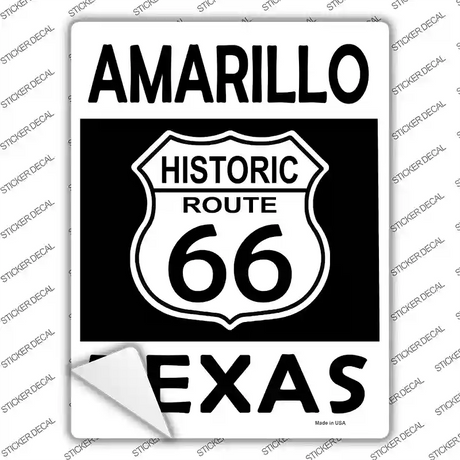 Amarillo Texas Historic Route 66 Novelty Rectangle Sticker Decal Small