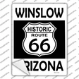 Winslow Arizona Historic Route 66 Novelty Rectangle Sticker Decal