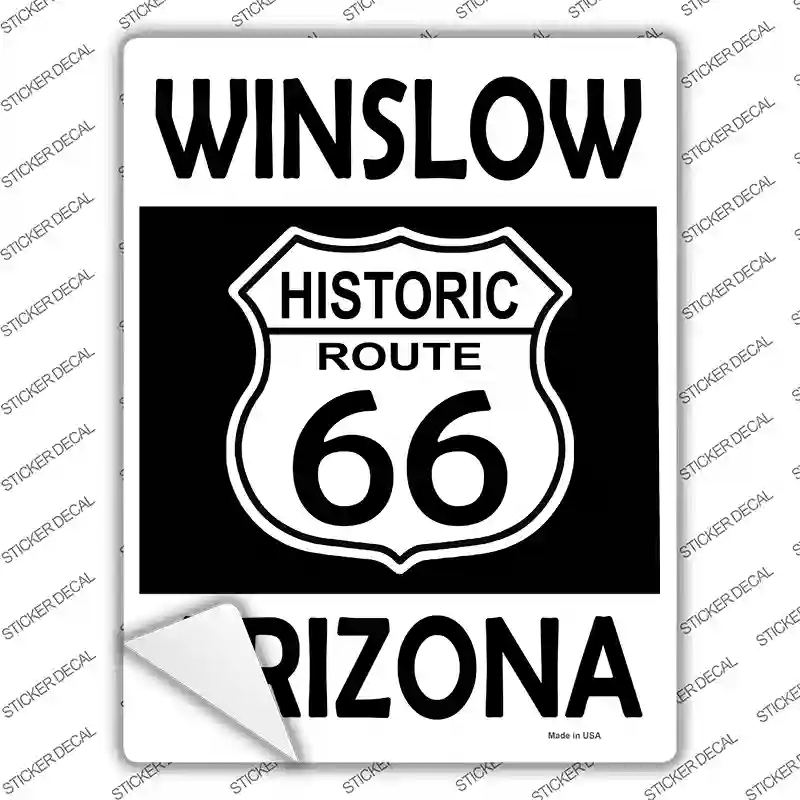 Winslow Arizona Historic Route 66 Novelty Rectangle Sticker Decal