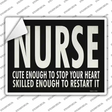 Cute Nurse, Restart Heart Novelty Rectangle Sticker Decal Small