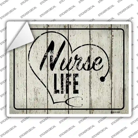 Nurse Life Novelty Rectangle Sticker Decal Small