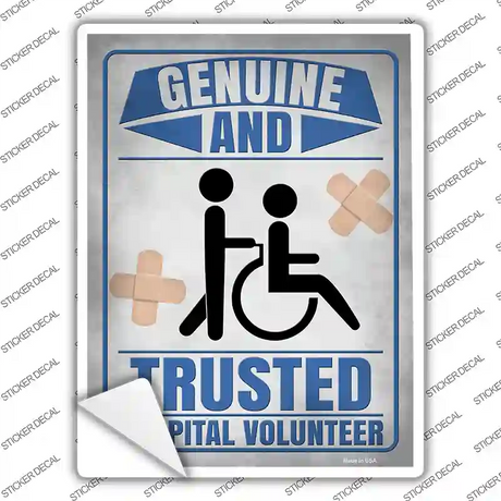 Genuine And Trusted Novelty Rectangle Sticker Decal