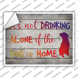 Drinking Alone Novelty Rectangle Sticker Decal Small