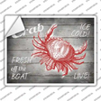 Crab Fresh off the Boat Novelty Rectangle Sticker Decal Small