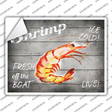 Shrimp Fresh off the Boat Novelty Rectangle Sticker Decal Small