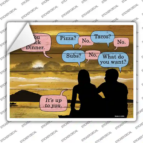 Its Up To You Novelty Rectangle Sticker Decal
