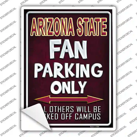 Arizona State Novelty Rectangle Sticker Decal