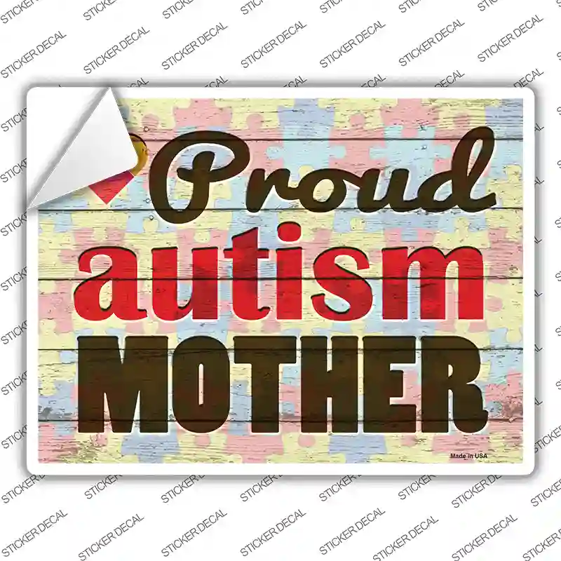 Proud Autism Mother Novelty Rectangle Sticker Decal