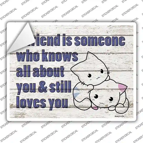 Knows All About You Novelty Rectangle Sticker Decal