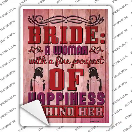 Prospect Of Happiness Behind Her Novelty Rectangle Sticker Decal