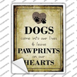 Paw Prints On Our Hearts Novelty Rectangle Sticker Decal Small