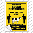 Keep One Cow Apart Novelty Rectangle Sticker Decal Small