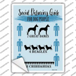 Social Distancing For Dog People Novelty Rectangle Sticker Decal Small