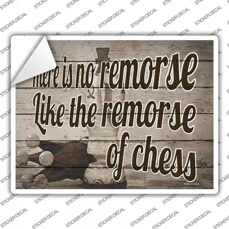 The Remorse Of Chess Novelty Rectangle Sticker Decal