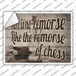 The Remorse Of Chess Novelty Rectangle Sticker Decal