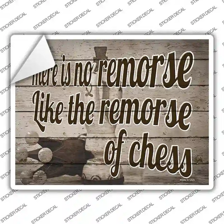 The Remorse Of Chess Novelty Rectangle Sticker Decal