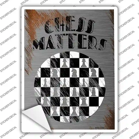 Chess Matters Novelty Rectangle Sticker Decal
