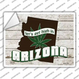 Get High In Arizona Novelty Rectangle Sticker Decal Small