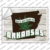 Get High In Arkansas Novelty Rectangle Sticker Decal Small