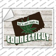 Get High In Connecticut Novelty Rectangle Sticker Decal Small