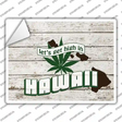 Get High In Hawaii Novelty Rectangle Sticker Decal Small