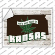 Get High In Kansas Novelty Rectangle Sticker Decal Small