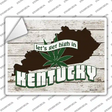 Get High In Kentucky Novelty Rectangle Sticker Decal Small