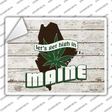 Get High In Maine Novelty Rectangle Sticker Decal Small