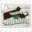 Get High In Massachusetts Novelty Rectangle Sticker Decal Small