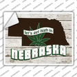 Get High In Nebraska Novelty Rectangle Sticker Decal Small