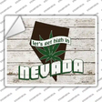 Get High In Nevada Novelty Rectangle Sticker Decal Small