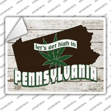 Get High In Pennsylvania Novelty Rectangle Sticker Decal Small