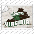 Get High In Virginia Novelty Rectangle Sticker Decal Small