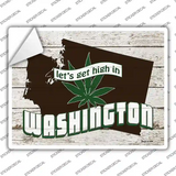 Get High In Washington Novelty Rectangle Sticker Decal Small