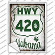 HWY 420 Alabama Novelty Rectangle Sticker Decal Small