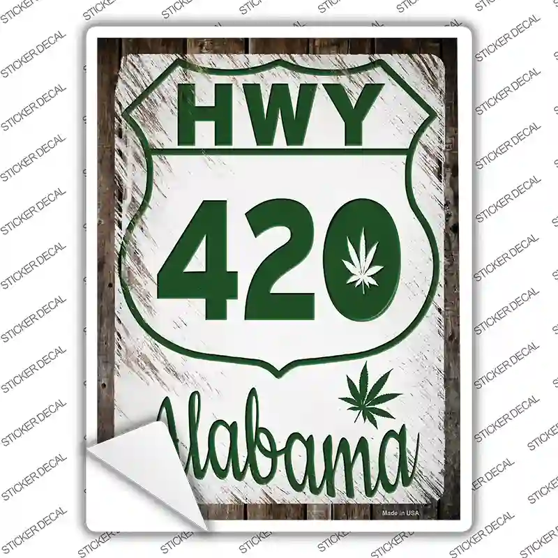 HWY 420 Alabama Novelty Rectangle Sticker Decal Small