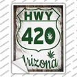 HWY 420 Arizona Novelty Rectangle Sticker Decal Small