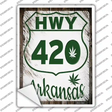 HWY 420 Arkansas Novelty Rectangle Sticker Decal Small