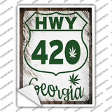 HWY 420 Georgia Novelty Rectangle Sticker Decal Small